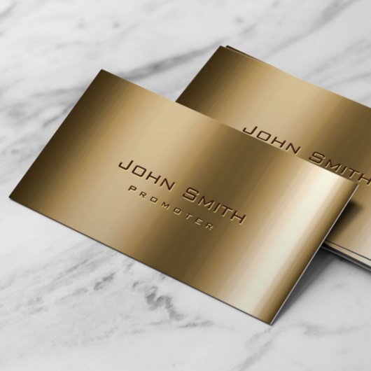 Carte de visite promoteur en bronze cool