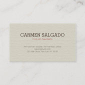 Carte De Visite Promotion de Coquito (Dos)