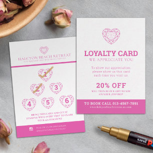 Carte De Visite Promotion de l'amour loyauté septième visite 20% d