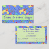 Carte De Visite Promotion de magasin de tissus pour couture de lav (Devant / Derrière)