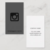 Carte De Visite Promotion des médias sociaux / Gris (Devant / Derrière)