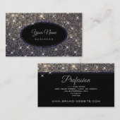 Carte De Visite Promotion Parties scintillant luxueuse Lumineuses (Devant / Derrière)