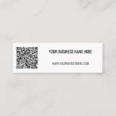 Carte de visite promotionnel de code QR et de text (Devant)