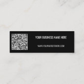 Carte de visite promotionnel de code QR et de text (Dos)