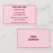 Carte de visite promotionnel de société personnali (Devant / Derrière)