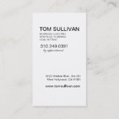 Carte De Visite PROMOTIONNEL pour la planification stratégique (Dos)