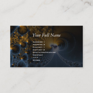 Carte De Visite Promouvez - l'art de fractale