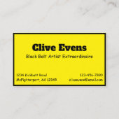 Carte De Visite Prone Accident Ceinture Noire Drôle Plaisanterie (Dos)