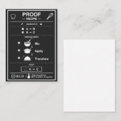 CARTE DE VISITE PROOF (Devant / Derrière)