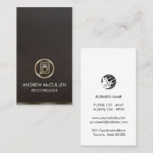 Carte De Visite Proofreader Faux Gold Document Icon (Devant / Derrière)