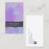 Carte De Visite Proofreader ImprimerPublier Purple Watercolor Tear (Devant / Derrière)