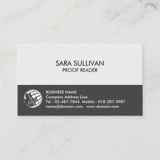 Carte De Visite Proofreader Print Publishing Business Card (Devant)