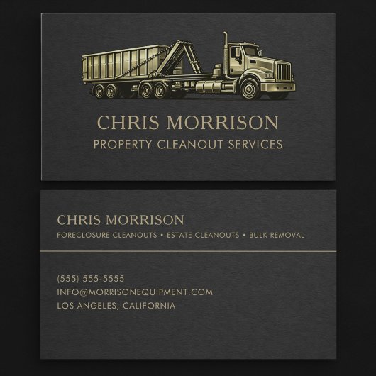 Carte De Visite Property Cleanout Services Professional 