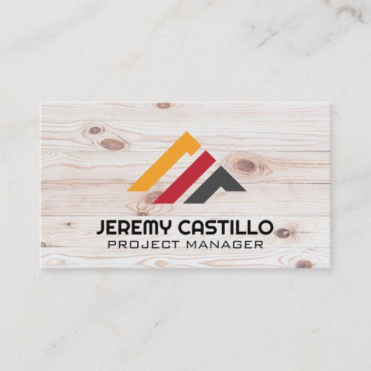 Carte De Visite Property Construction | Wood Grain (Devant)