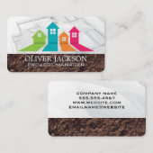 Carte De Visite Property Homes Logo | Blueprints (Devant / Derrière)