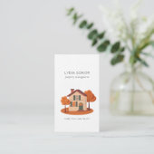 Carte De Visite Property Management Business Card with QR Code (Debout devant)