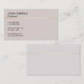 Carte De Visite Propre Design Professionnel Élégant Couleurs harmo (Devant / Derrière)
