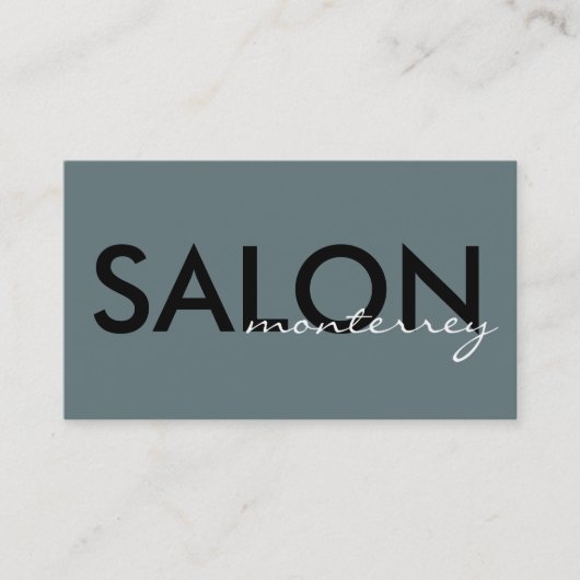 Carte de visite propre et moderne de salon (Devant)