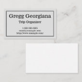 Carte de visite propre et professionnel (Devant / Derrière)