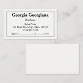 Carte De Visite Propre et professionnel, avec une bordure à trois  (Devant / Derrière)