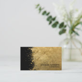 Carte De Visite Propre Minimal Goud Brossé Projections (Debout devant)
