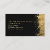 Carte De Visite Propre Minimal Goud Brossé Projections (Dos)