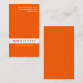 Carte de visite propre moderne orange et blanc (Devant / Derrière)