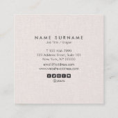Carte de visite propre professionnel de carré de (Dos)