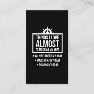 Carte De Visite Propriétaire de bateaux amusant Capitaine de Humo