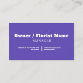 Carte de visite propriétaire de petite entreprise (Dos)