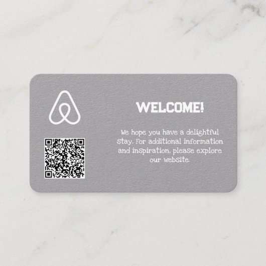 Carte De Visite 🏠 propriétaire de propriété Airbnb QR personnalis (Devant)