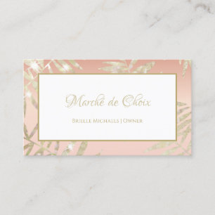Carte De Visite Propriétaire du Salon Blush Palm