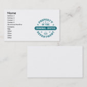Carte De Visite Propriété des services judiciaires criminels (Devant / Derrière)