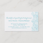 Carte De Visite Propriété d'étoiles de mer de plage laissant des (Dos)