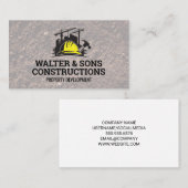 Carte De Visite Propriétés de construction | Artisans  (Devant / Derrière)