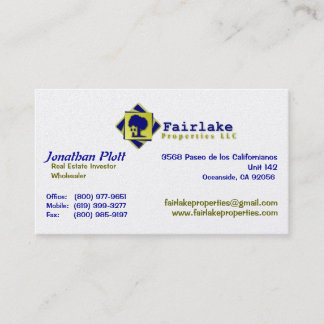 Carte De Visite Propriétés de Fairlake : Professionnel