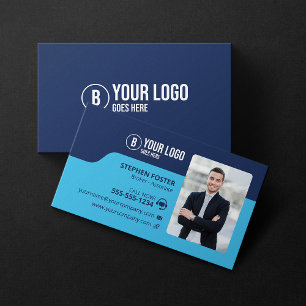 Carte De Visite Propriétés de l'agent immobilier Blue Lisker Broke