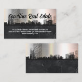 Carte De Visite Propriétés immobilières | Impression bleue (Devant / Derrière)