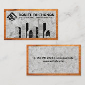 Carte De Visite Propriétés immobilières | Logo de construction (Devant / Derrière)