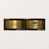 Carte De Visite Propriétés immobilières | Noir or (Extérieur déplié)