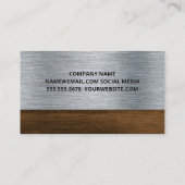 Carte De Visite Propriétés | Outils main | Menuiserie (Dos)