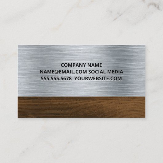 Carte De Visite Propriétés | Outils main | Menuiserie (Dos)