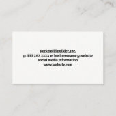 Carte De Visite Propriétés résidentielles commerciales | Construct (Dos)