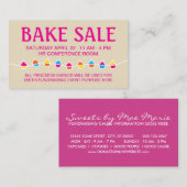 Carte De Visite prospectus de vente de gâteaux (Devant / Derrière)