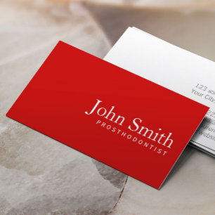 Carte De Visite Prosthodontie Rouge clair Minimaliste