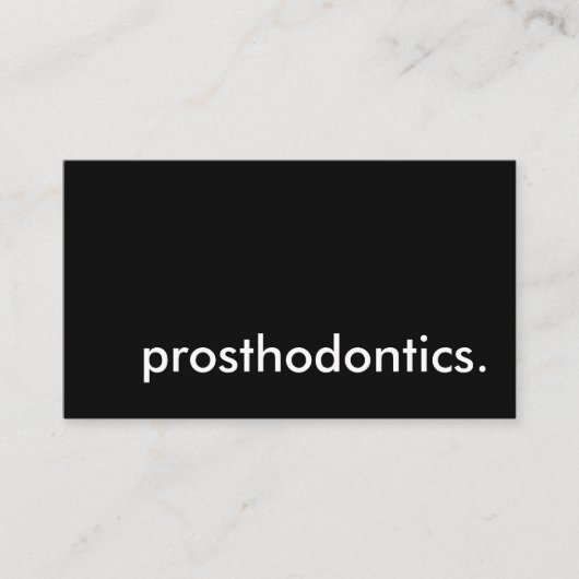 Carte De Visite prosthodontique. (Devant)
