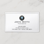 Carte De Visite Prosthodontiste dentaire Bordure blanche (Devant)