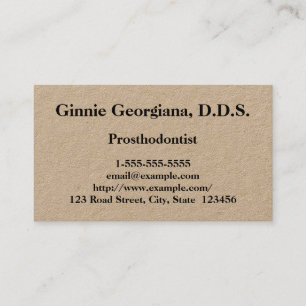 Carte de visite prosthodontiste sur mesure
