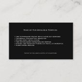 Carte De Visite Protection contre l'incendie du bouclier de flamme (Dos)