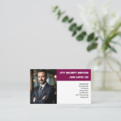 Carte De Visite Protection de sécurité photo adaptable (Debout devant)